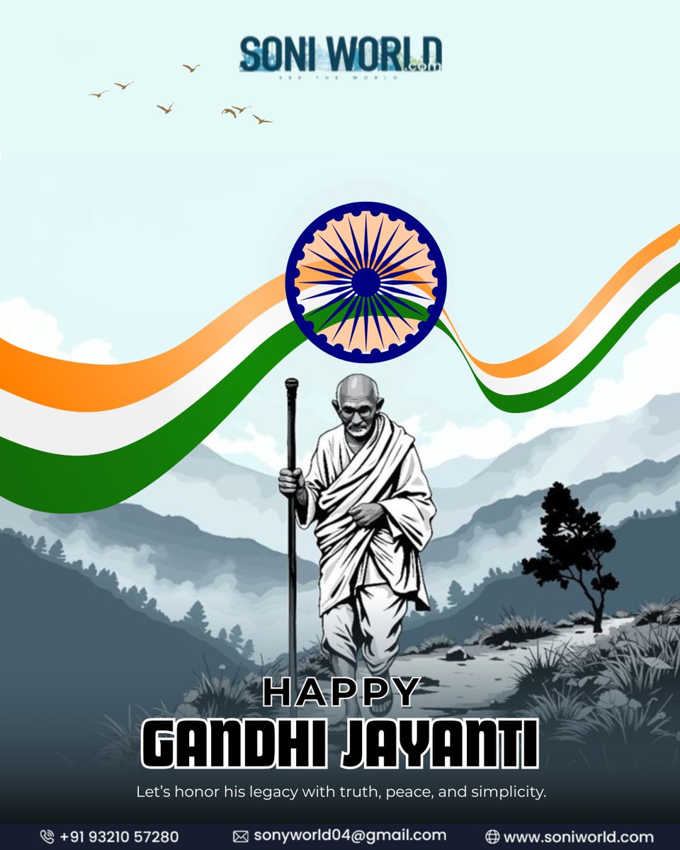 SoniWorld1's tweet photo. 🌏 Gandhiji’s life was simple, but his influence was extraordinary. May his values inspire us forever. 🌸

#gandhijayanti #mahatmagandhi #bapu #fatherofthenation #truthandnonviolence #peaceandharmony #simpleliving #greatthinking #bechangeyouwishtosee #spiritofgandhi #steelcraft https://t.co/a75nFuul3J