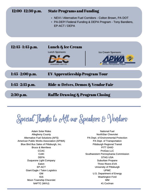 PghCleanCities's tweet image. 🚀 The wait is almost over! Check out the full agenda for Odyssey Day 2025 happening this Friday, October 3rd 🎉 From clean vehicle showcases to expert panels, you won’t want to miss a moment.

🕘 9:00 AM – 2:30 PM
📍 CCAC West Hills Center, Oakdale, PA
 
#PRCC #OdysseyDay2025