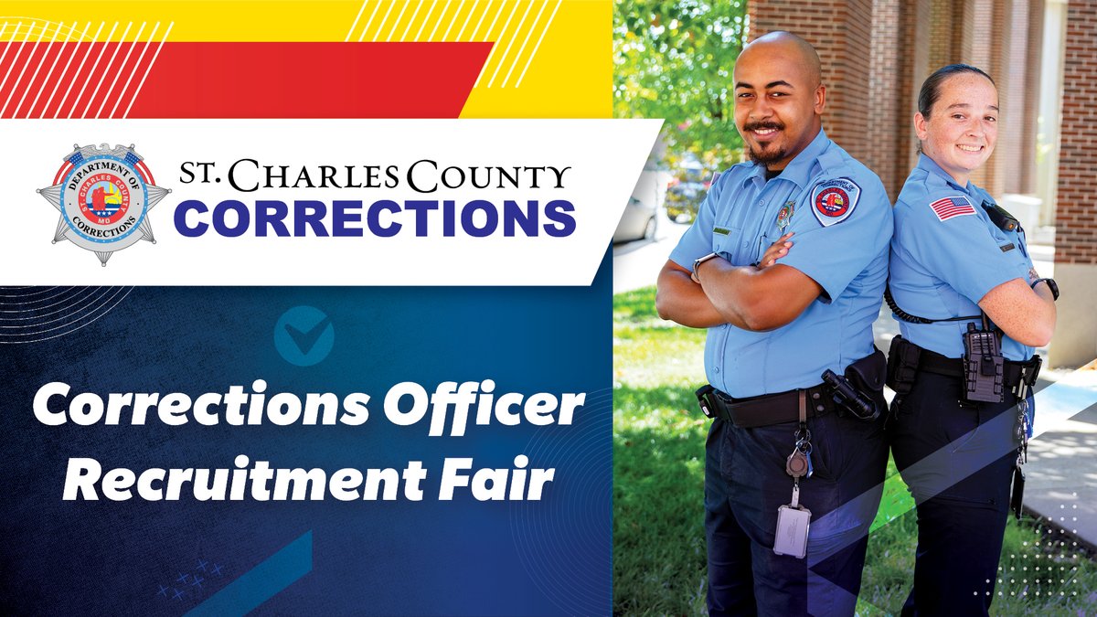 Find your place in a rewarding career! 👮‍♀️

The St. Charles County Department of Corrections offers great pay and benefits with minimal job experience needed, and tons of room for growth!

sccmo.org/CorrectionsFair