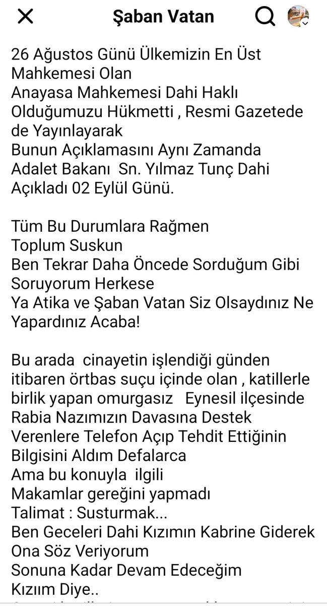 VatanSaban's tweet photo. Her akşam saat 22:00 de 
#RabiaNazİçinAdalet 
Diyeceğim
Adalet yerini bulana kadar 
Burdayım... https://t.co/QT7QApFhic