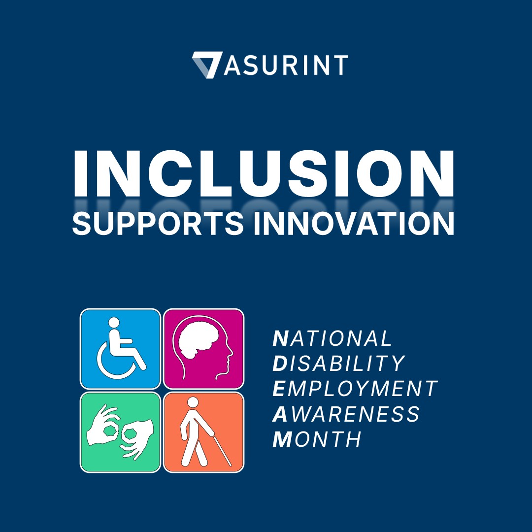 October is National Disability Employment Awareness Month! 👏

At Asurint, we celebrate the contributions &amp; values of workers with disabilities &amp; remain committed to inclusive hiring! 🩵

bit.ly/4mLPj1t

#NDEAM