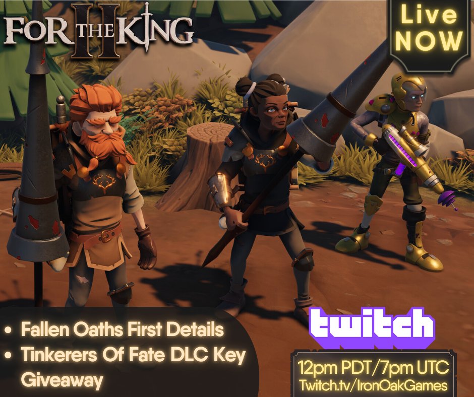 We're live over on Twitch chatting about the latest character reveals, and showing off the most recently launched adventure, The Child Of Chaos!

We've also got some Tinkerers Of Fate Steam Keys to giveaway! (North America only)

Get in here, Intrepid Heroes!