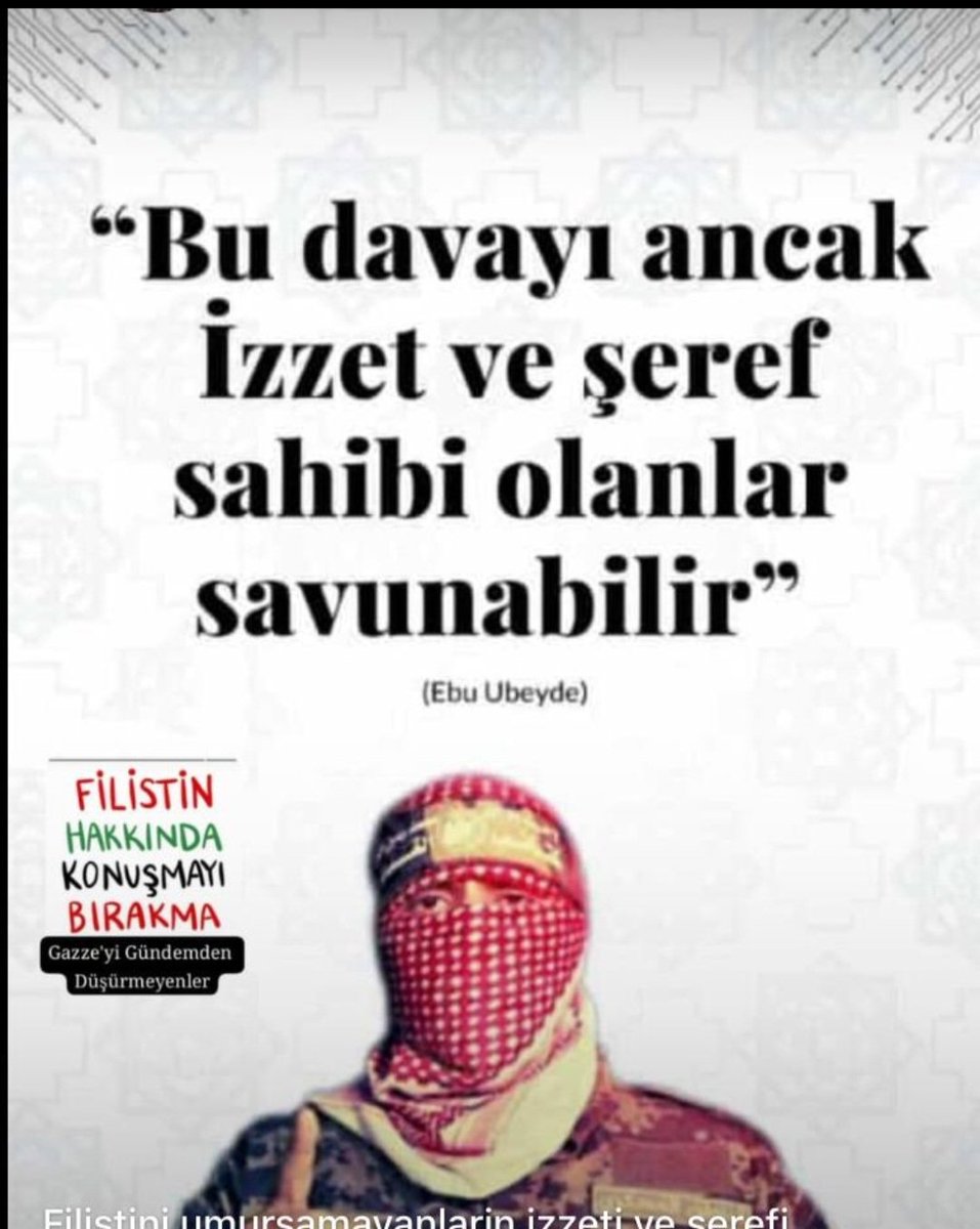 " Yaşasın nehirden denize özgür Filistin ! " 
Gazze nin şehit bebekler abd ve israil terör örgütü nü yendi. Bu günlerde yıkılan GAZZE değil. Yıkılan abd, israil ve avrupa Devletleri'nin yalan düzeni. Uluslararası hukuk denen saçmalık.