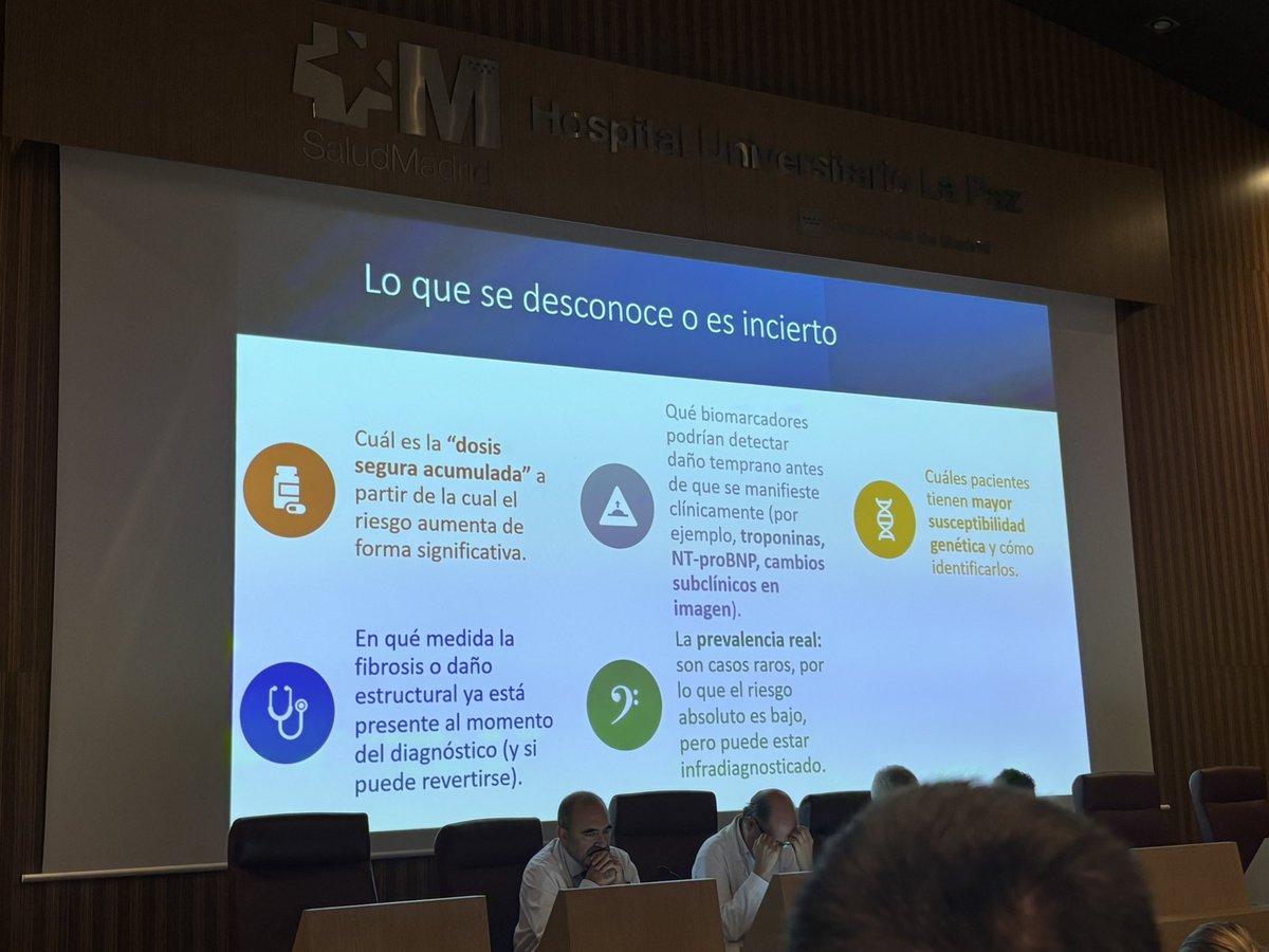 🔵 Esta mañana en las Sesiones Generales HULP, la Dra <a href="/LuciaFGasso/">LuciaFernandezG</a> participó junto a Reumatología y AP en la presentación de un caso de miocardiopatía por depósito de hidroxicloroquina

💡Fenocopia MCH
💡Diagnóstico ayudado por imagen cardíaca + anatomía patológica
