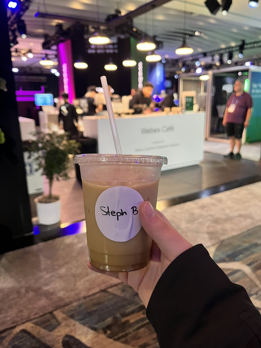 rAVePubs's tweet photo. Powered by AI (and caffeine).

@StephLBeckett just used @Cisco’s @Webex AI Agent to order a coffee at #WebexOne. And yes, it works!

Webex Café setup on site = one of the coolest event activations we’ve seen today! https://t.co/A36kc5Z3T2