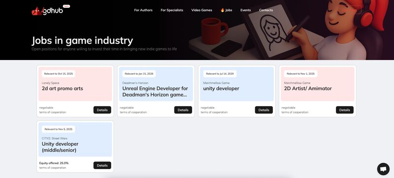 gamedev_hub's tweet image. The job section has become more prominent, and now each job has its own page.

Want to take a look? Head over here
gdhub.io/jobs

#job #gamedev #indiedev