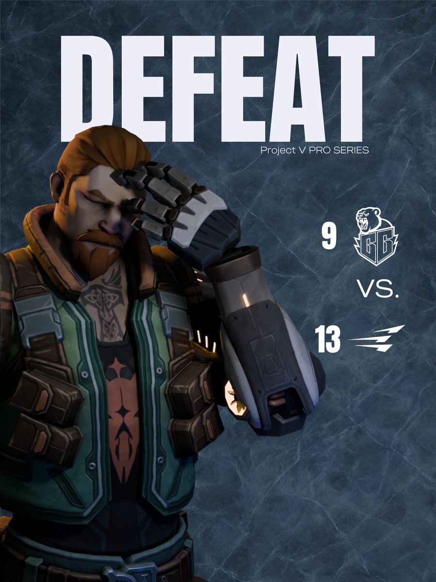 ❄️Defeat❄️ 

Am Ende haben wir zwar über weite Strecken gut gekämpft, konnten unsere Leistung aber leider nicht bis zum Schluss halten! GGWP <a href="/EntropyGaming/">Entropy</a> 

<a href="/hypeRRgg/">hypeRR</a>
<a href="/leyonvlr/">Leyon</a>
<a href="/YunoVal7/">Yuno</a>
<a href="/akameit/">akameit</a>
<a href="/Sloov_Val/">Sloov</a>
<a href="/chayXoi/">chayXoi</a> 

<a href="/projectvgg/">PROJECT V</a> | #ProSeries
