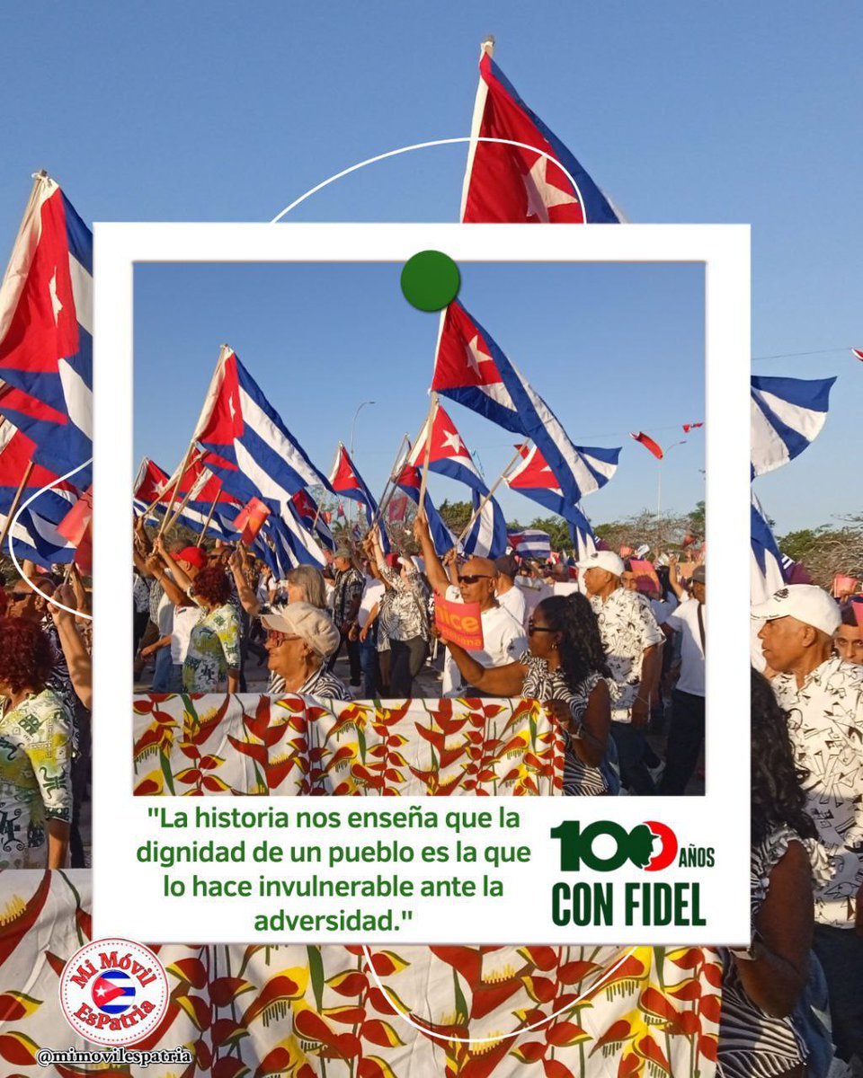 #FidelPorSiempre
“La ridícula pretensión de imponer soluciones por la fuerza es incompatible con todo razonamiento civilizado y los principios esenciales del derecho internacional.”
#MiMóvilEsPatria