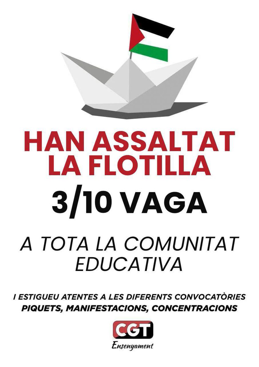 Vaga divendres dia 3 d'octubre.