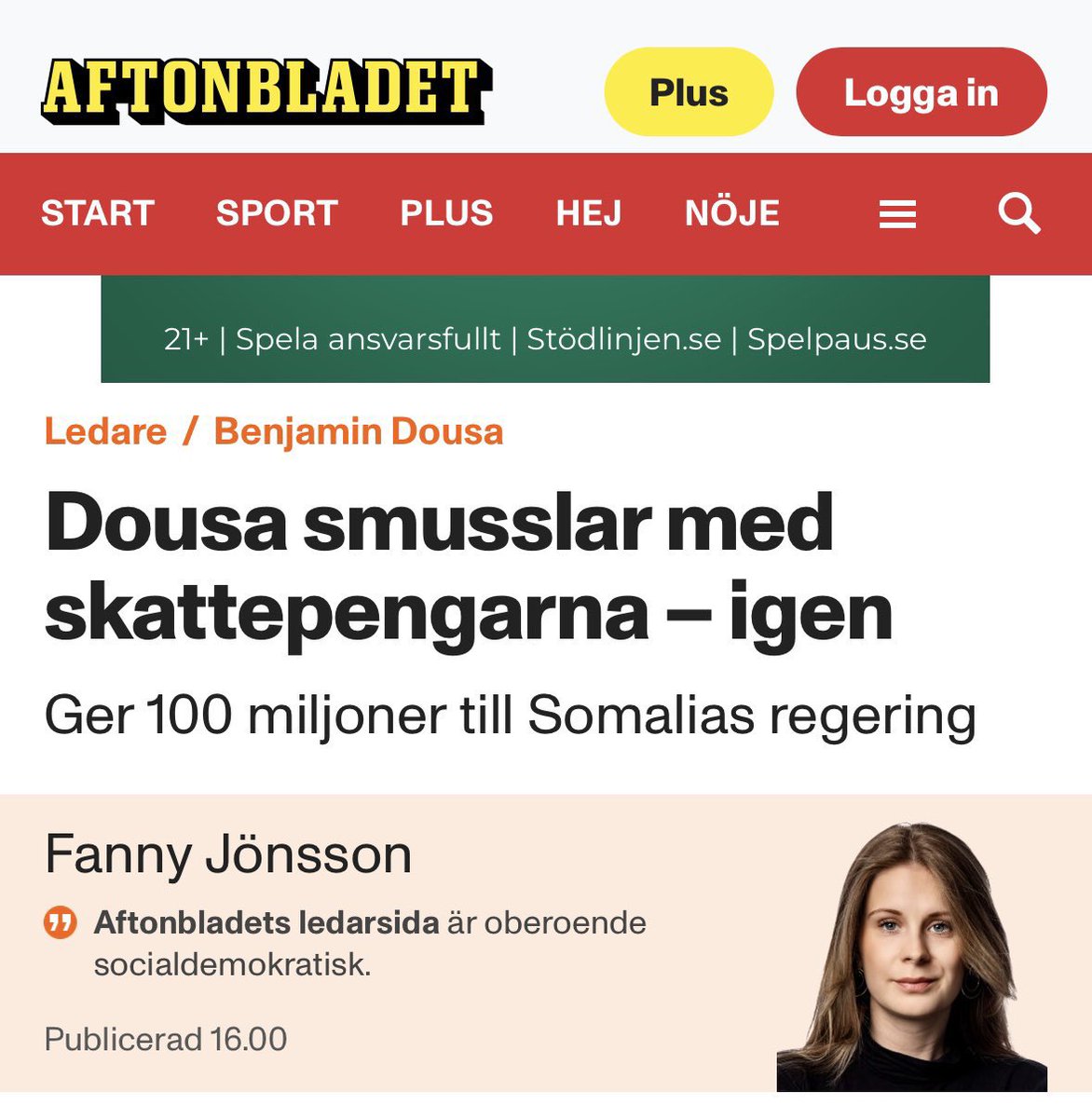 Daniel Schatz (@drdanielschatz) on Twitter photo Aftonbladet tycks ha missat poängen. Biståndspolitiken är – och ska vara – ett verktyg för att främja andra politikområden, inte minst migrationspolitiken. Det är precis så en ansvarsfull regering agerar. För detta förtjänar regeringen beröm, inte kritik. Aftonbladet tycks ha missat poängen. Biståndspolitiken är – och ska vara – ett verktyg för att främja andra politikområden, inte minst migrationspolitiken. Det är precis så en ansvarsfull regering agerar. För detta förtjänar regeringen beröm, inte kritik.