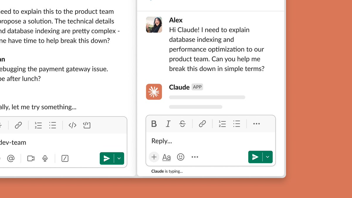 動画プレビュー: Claude is now available in Slack.
Chat with Claud