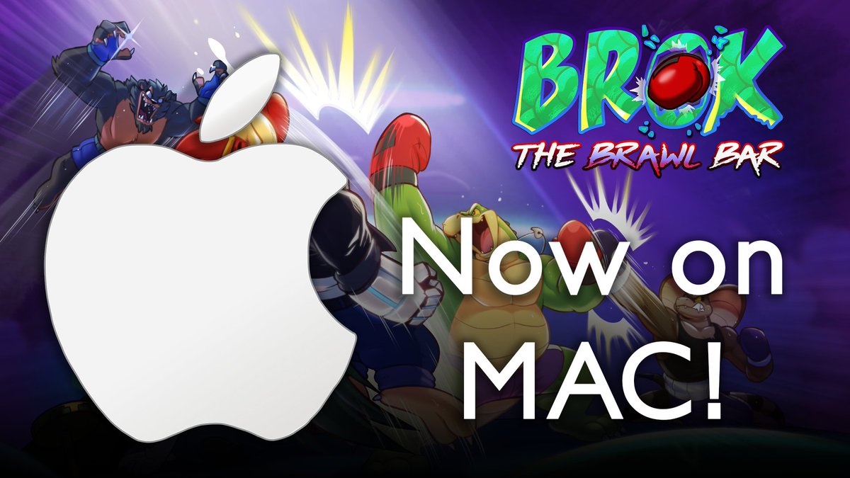 📣 THE BRAWL BAR is now available to purchase on #MacOS 🤠 on Steam and itch io! (GOG soon)

Get it now for 10% off this week ⤵️
That's all, that's the news.