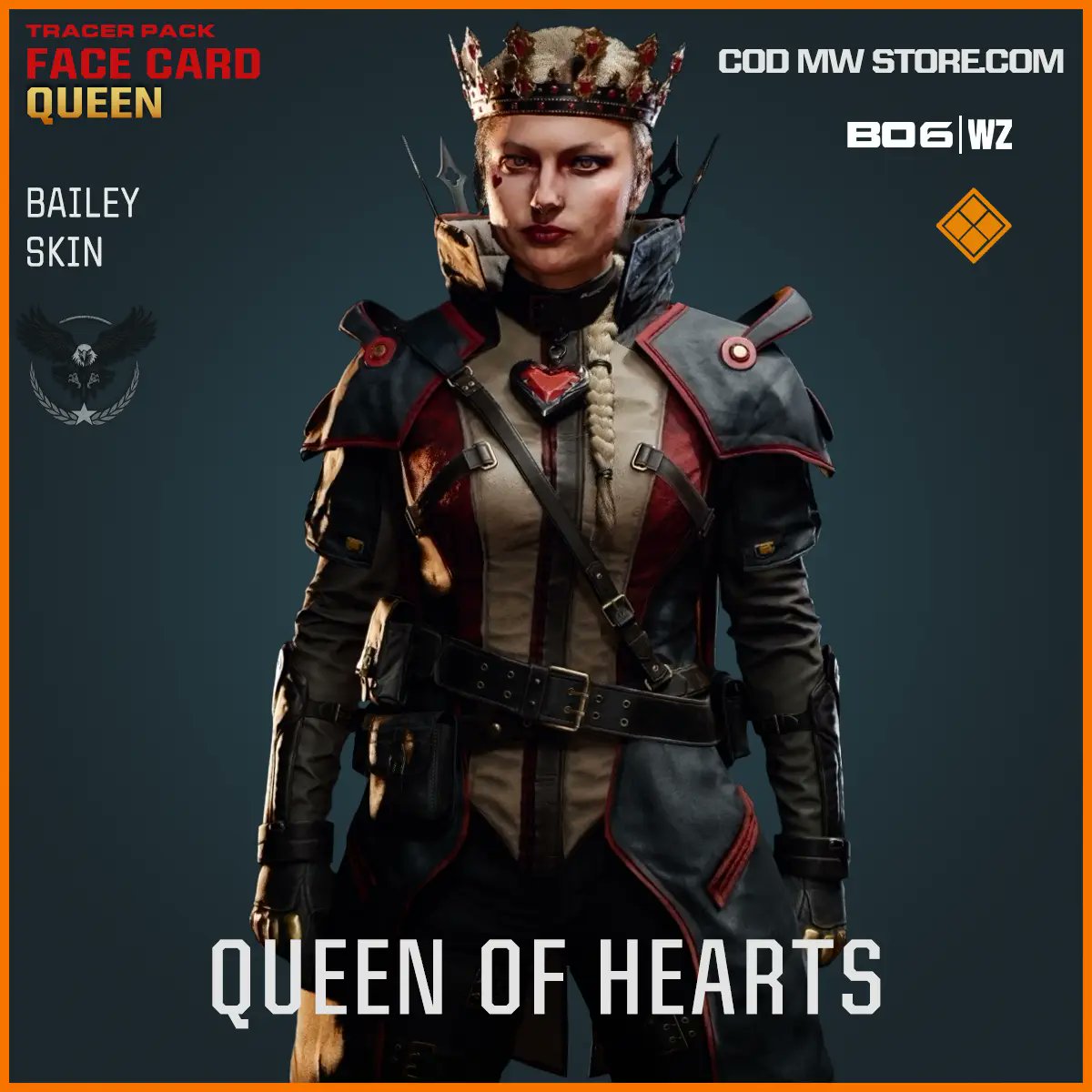 codmwstore's tweet image. ♥️ The Queen takes the battlefield! And more importantly are you excited to try out the BO7 beta?

👑 Queen of Hearts – Bailey Skin
🔫 GPR 91 &amp;amp; HDR – Blueprints
💔 For You – Finishing Move

👇 Full Bundle Details:
🌐 codmwstore.com

#BO7 #BlackOps7