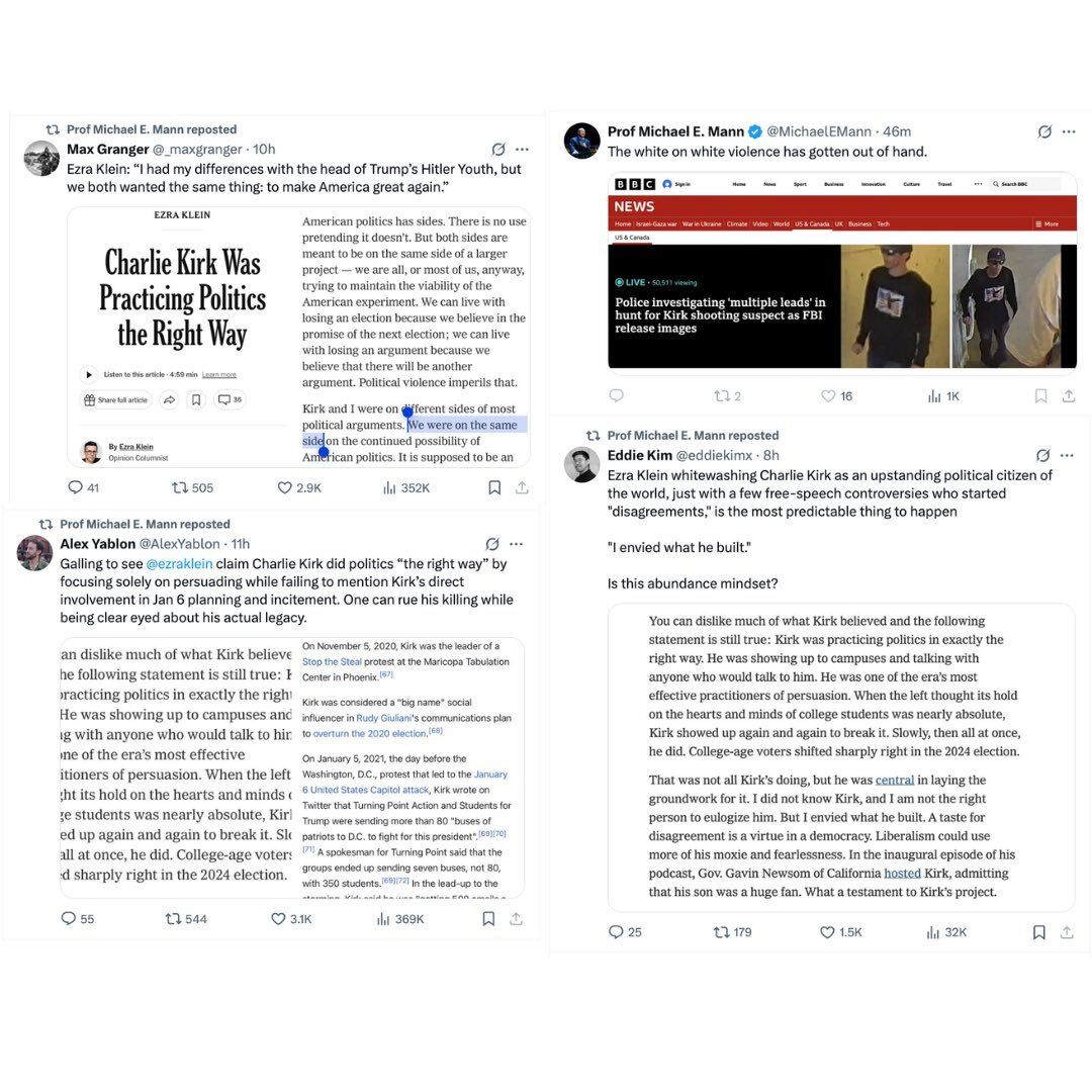 Left-wing climate scientist and political activist Michael Mann resigned as vice provost at the University of Pennsylvania, a move that came shortly after he shared a social media post comparing Charlie Kirk to a member of the “Hitler Youth.” 

He will remain at the Ivy League