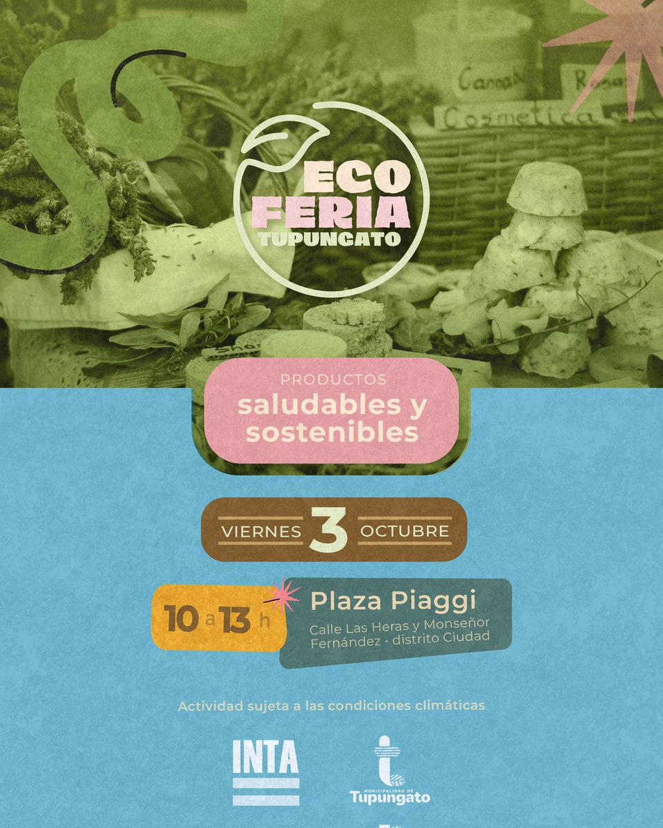 🌱 𝗨𝗡𝗔 𝗣𝗥𝗢𝗣𝗨𝗘𝗦𝗧𝗔 𝗣𝗔𝗥𝗔 𝗖𝗢𝗠𝗣𝗔𝗥𝗧𝗜𝗥 𝗬 𝗔𝗣𝗥𝗘𝗡𝗗𝗘𝗥
Vení a conocer productores locales que apuestan por prácticas sostenibles y alimentos frescos y naturales 🍯🥬.
Cada compra es un acto de cuidado para vos, tu familia y el planeta 🌎