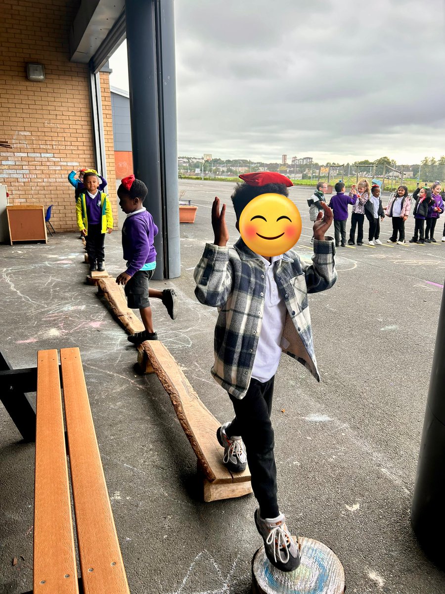 MrsP_StM's tweet photo. Primary 1a have been developing their balancing skills during outdoor learning! 🌳 We did tightrope walking on logs &amp; built our own wobble paths to develop our coordination, core strength and confidence. 🪵 🏃 #OutdoorLearning
#Primary1 @StMonicaMilton https://t.co/WAvsNjiuJz