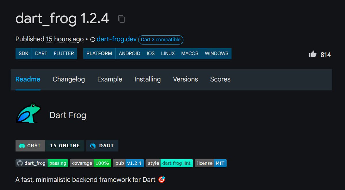 Hola Flutter devs 🚀!  Say hi to Dart Frog 🐸, a new package update backend framework in Dart released today.