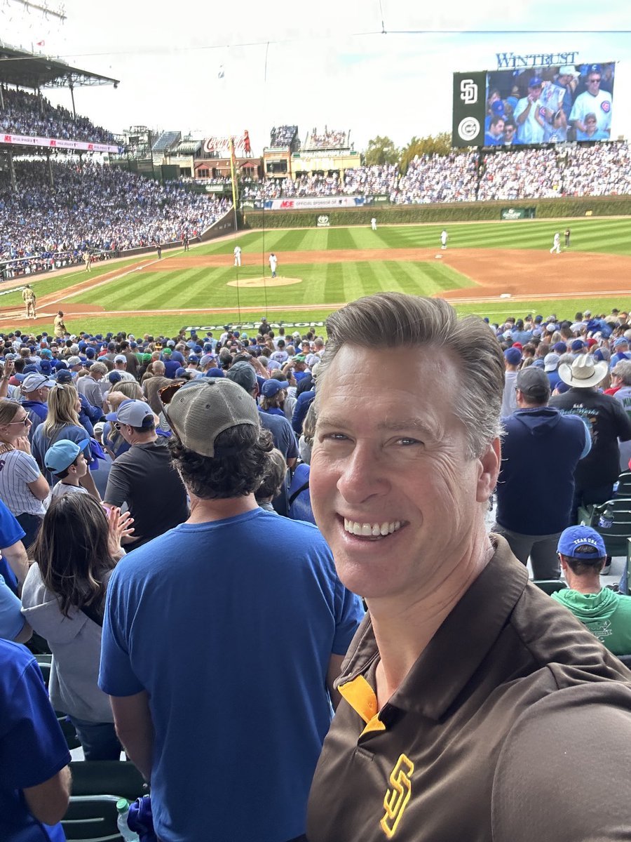 Energy at Wrigley is electric today! Let’s see if Padres can get it done and force a game 3 - Go Pads!!!