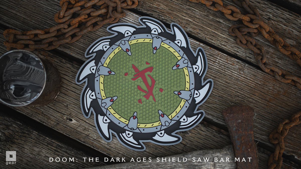 Don’t spill drinks. Spill demon guts! <a href="/DOOM/">DOOM</a>  #TheDarkAges 

gear.bethesda.net/products/doom-…