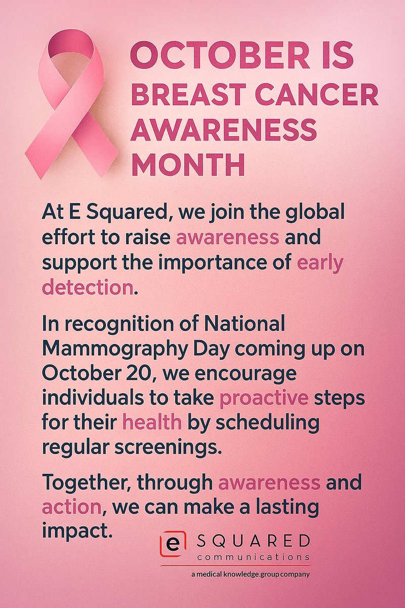 ESquaredCommun1's tweet photo. 🩷 #BreastCancerAwareness #Mammography #EarlyDetection #HealthAwareness #E2inFocus https://t.co/bj4Yt1X8BQ
