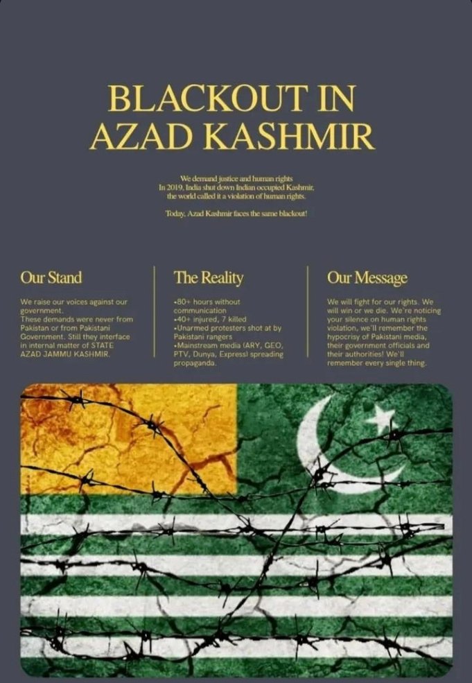 mashalraees7's tweet photo. #RestoreInterneandCallServiceinAJK
#Ajkrightsmovement
#restoreinternet
#restoresignalsinkashmir https://t.co/LkA6yBzJPZ