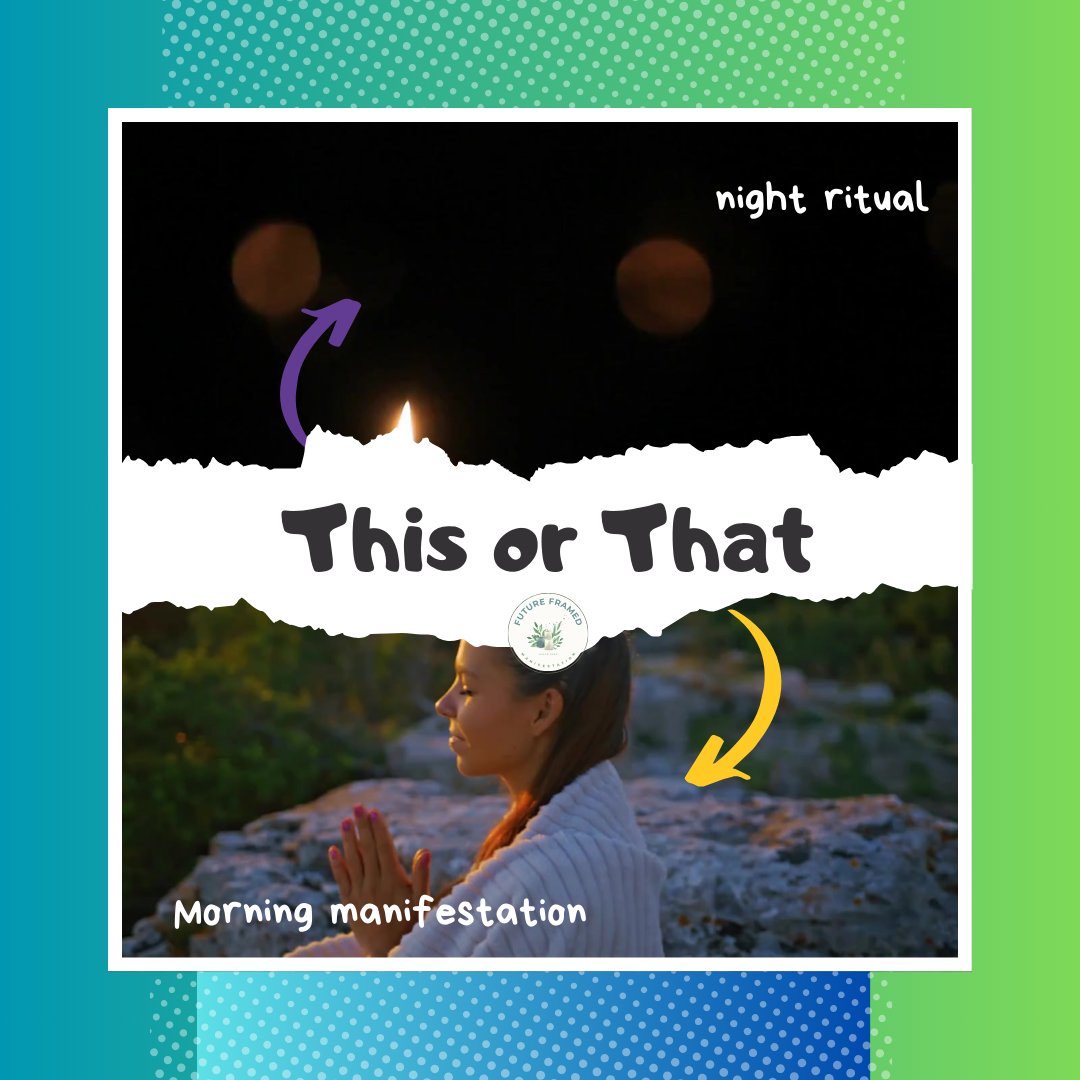 FutureFramedX's tweet image. In Vision | Choose Your Dream — This or That
Which one feels most aligned with your dream life today?

#InVision #ManifestationJourney #PickYourDream #VisionBoardVibes #FutureSelf #ManifestWithMe #DailyChoices #AbundanceMindset #GlowUpJourney #ManifestationMagic