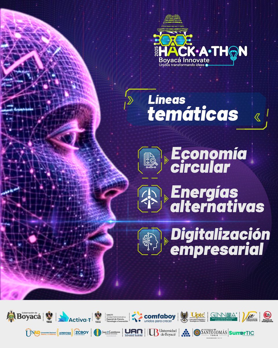 ¡Atentos ampliamos el plazo! 

Ya está cerca la #Hackathon 2025 en Tunja y todavía puedes participar, ampliamos el plazo de las inscripciones hasta el 17 de octubre. Para obtener más información escanea el QR que encuentras en la imagen 👇🏻

#ConectamosConLaTecnología