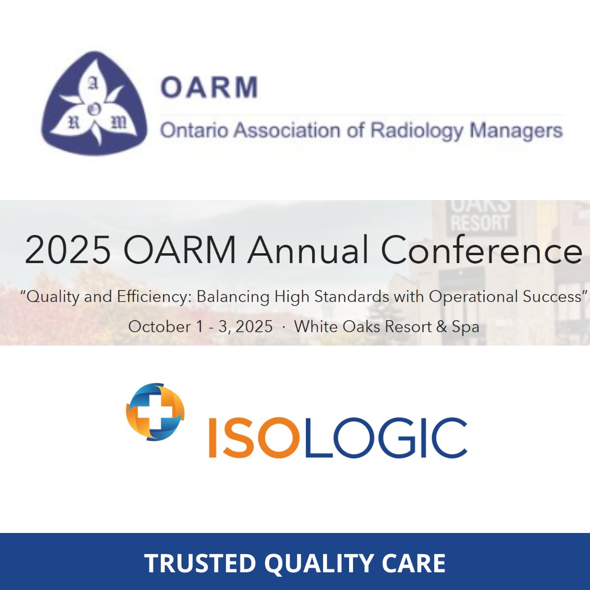 Isologic_Pharma's tweet image. Shaping the Future of Medical Imaging at OARM 2025

We’re excited to join the 42nd Annual Conference of the Ontario Association of Radiology Managers (OARM) — a key event uniting radiation imaging leaders from across Ontario. #OARM2025 #Healthcare #MedicalImaging