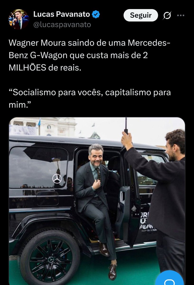 Pessoas que trabalham, ganham sua grana e ainda pensam no social incomodam demais esses “serzinhos de luz”, né?

Imagina só: você construir uma vida boa sem precisar ser político. Que ABSURDO!