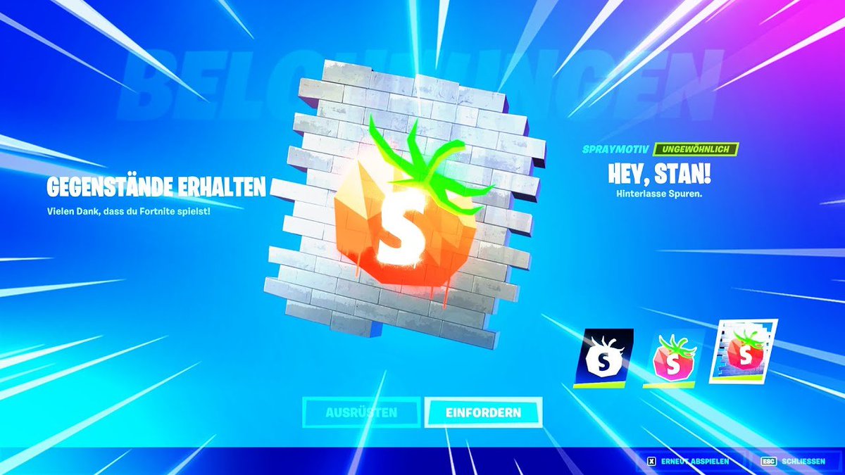HeyStani's tweet photo. So same rules as always.

* Keep the Chat in german or english. Everything else will be deleted and or instant banned
* Don't beg and be polite
* For regulars = redeem 500.000 Channel Points for instant and early Access (will be given back)
* For new ones = earn 250.000 Channel Points (doubled, hope you enjoyed the content in the last 4 years)
* Points will be reduced at the end if there are some left
* Get lucky with giveaways or random drops
* No need to pay code sellers. 50.000 more Codes are coming in the next time. Maybe free drops for everyone but no promise as these is up to Epic Games
* If you want to pay me get a Tier 3 sub on my channels, better than the scammers trying to overprice everything 😂 (but not necessary and not guaranted) 
* Tried to include some items into my locker bundle but as there are no plans to return the locker bundle for now we settled for the codes again
* Items will be shared only on Twitch/Insta/Xwitter

Creator Code: heystani for extra luck :>
Bought KPop Demon Hunters or other bundles? let me know and post screens/videos, would appreciate the support: https://t.co/vZ2MakXTzE