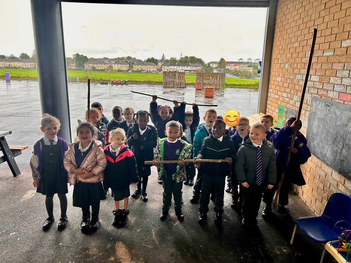 MrsP_StM's tweet photo. As part of Outdoor Learning Week, Primary 1a used their imagination stick to create their own stories inspired by the book Stick Man. 🪵 Lots of creativity and storytelling in the fresh air! 🌳 📖 
#OutdoorLearning @StMonicaMilton https://t.co/ZRB8N9lskX