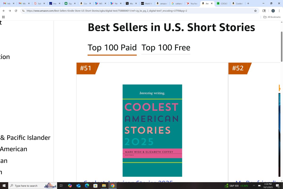 JustCoolStories's tweet photo. COOLEST 2025's #kindle surges even higher up the charts to be the 51st #Bestseller in U.S. Short Stories!
Thx, #readerscommunity, for putting it there!
To own this "unputdownable" #book of #shortstories now in #kindlebook or soon in #paperback:
https://t.co/pQ5tw18Qd7
Thx! https://t.co/BWBVa8FZwc