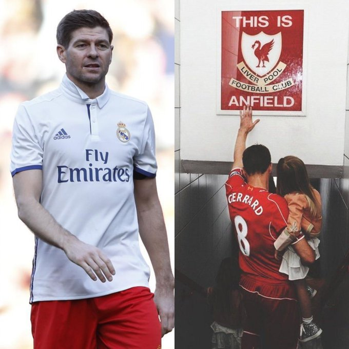 luisferpo's tweet photo. 🗣️ Zinedine Zidane: "En su mejor momento, Gerrard era el mejor del mundo. Creo que fue en el verano de 2004 cuando tuve una conversación con Florentino (Pérez) y le dije que quería que fuera mi compañero en el centro del campo del Madrid. Sé que el club lo intentó dos veces, pero él no quiso dejar el Liverpool. No hay muchos jugadores que rechacen al Real Madrid, pero creo que eso dice mucho de la lealtad de la persona".