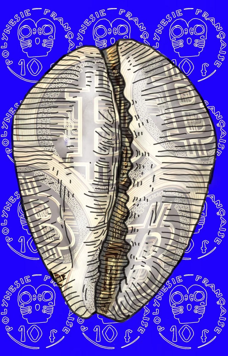 On continue dans les souvenirs de PICS1, avec la création de <a href="/AlexPaulNice/">Alex #LifeisGraoutiful</a> 

Une porcelaine-monnaie (ou cauri), actif d'échange durant des siècles dans le Pacifique, reflétant un #Bitcoin, actif des siècles qui viennent !