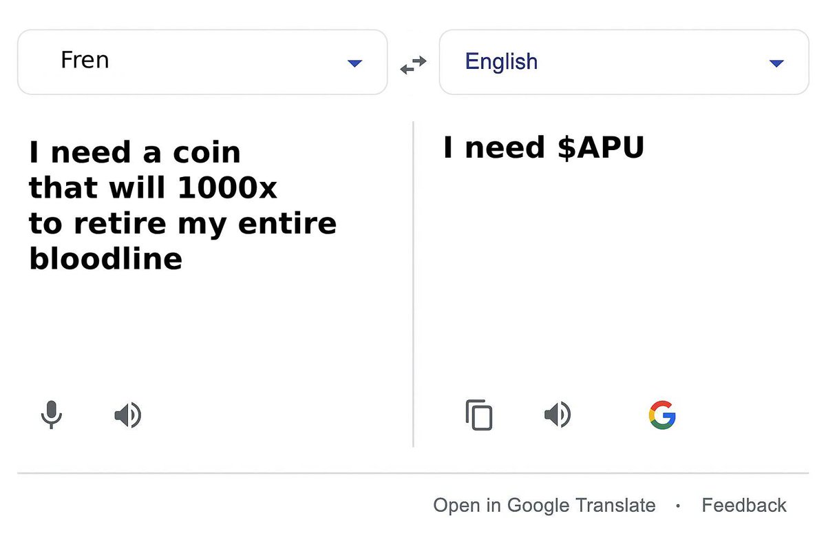 What is Google trying to tell me? $APU