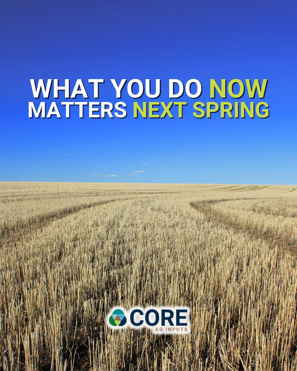 Now that harvest has wrapped up, prep for next spring’s success starts now. Some things we can help you with:
✅Soil sampling to determine what nutrients are leftover
✅Choosing fall applied residual products for a cleaner start next spring
✅Field scouting for disease and weeds