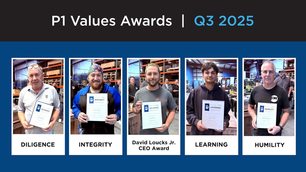 Congratulations to our Q3 2025 Values Awards winners! Each quarter one team member for each our four values is recognized by their peers for living out that value on a daily basis, so we love to honor them for that. Along with the award, they also receive a check for $1000.