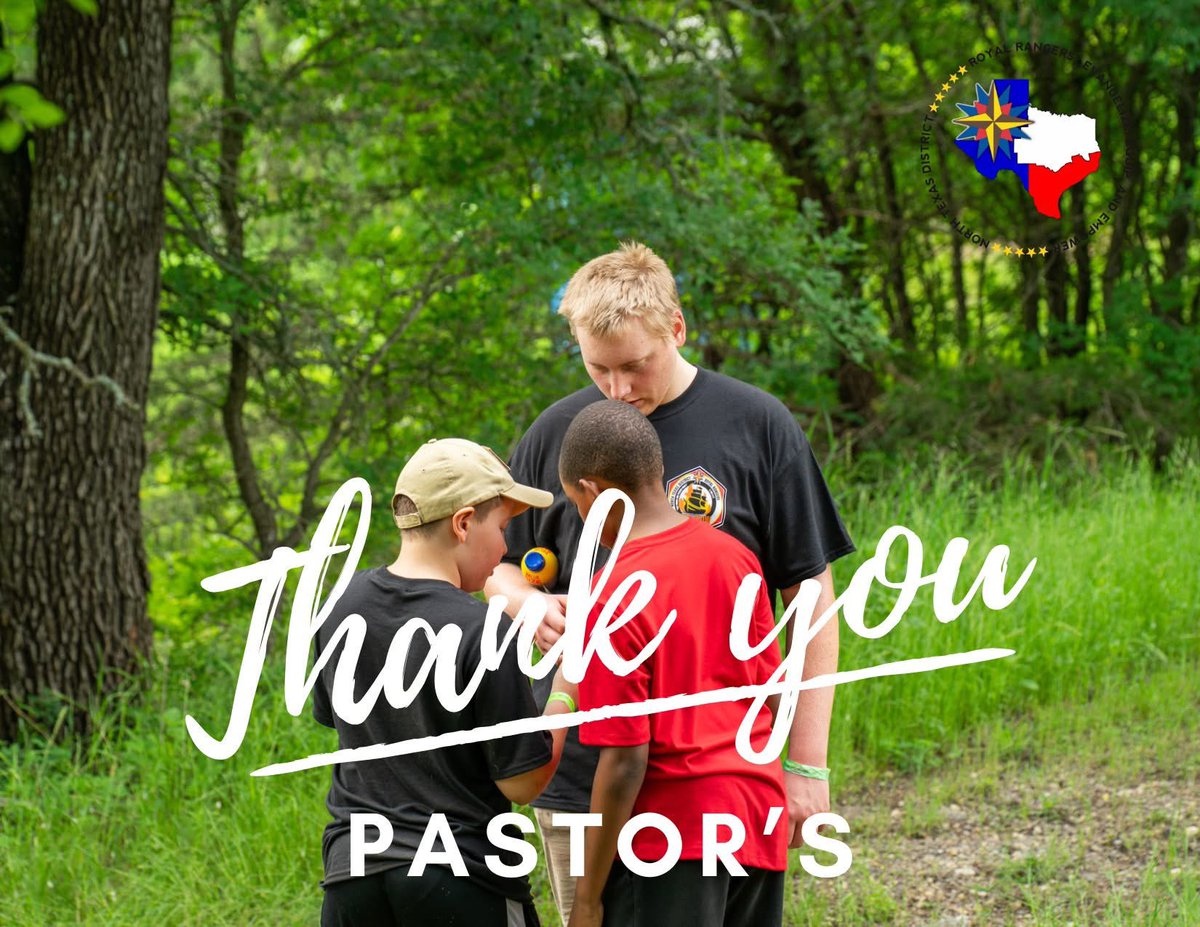 October is Pastor Appreciation Month

The North Texas Royal Rangers would like to extend a heartfelt thank you to all our pastors across North Texas. Your leadership, prayers, and guidance are shaping the next generation of Christlike men and lifelong servant leaders.