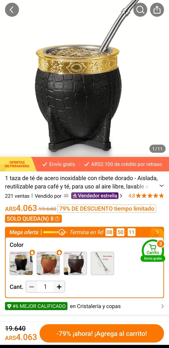 En Temu no tienen ni idea..taza de té reutilizable.. té o café. 🤦🏼‍♀️ #temu #mate