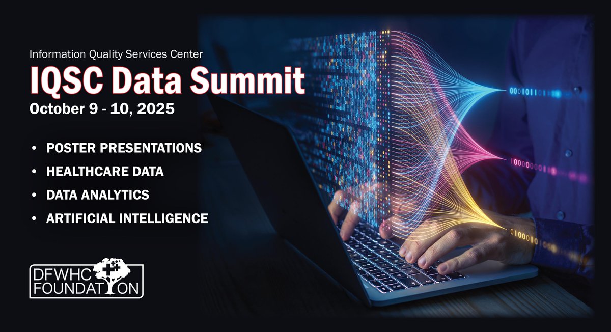 Just five days left to register for <a href="/DFWHCF/">DFWHCFoundation</a> IQSC’s 8th Annual Data Summit! #dataanalytics #communityhealth #healthcaredata 
dfwhcfoundation.org/just-five-days…
