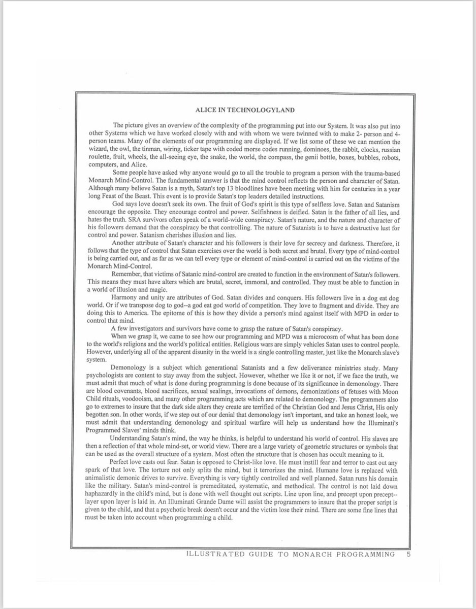 YdDagBoy05's tweet image. “Alice In TechnologyLand”

Although many believe Satan is a myth, Satan's top 13 bloodlines have been meeting with him for centuries in a year long Feast of the Beast. This event is to provide Satan's top leaders detailed instructions.

God says love doesn't seek its own. The