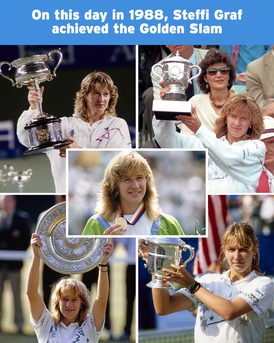 All four majors + Olympic gold. One unforgettable year for Steffi Graf 🏆🥇
