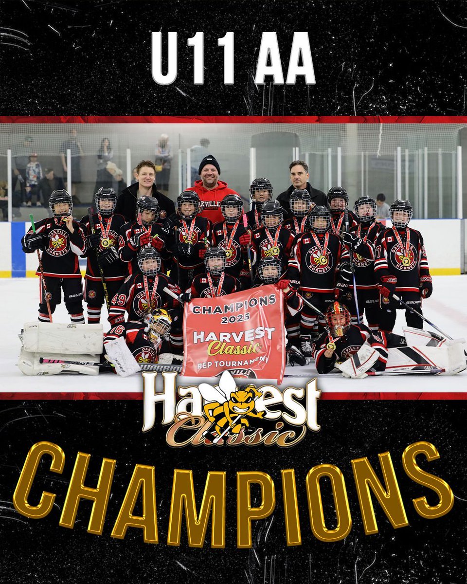 Congratulations to our U11 AA team who won GOLD at our Harvest Classic Tournament this past weekend!