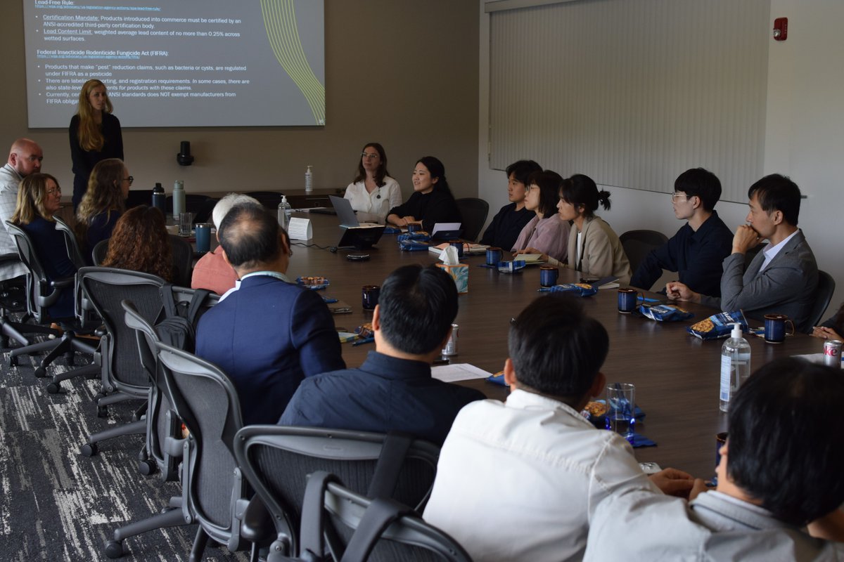 wqaorg's tweet image. 🌊 Today we welcomed more than 20 representatives from Korean government, test labs, and certification groups to WQA’s International Headquarters &amp;amp; Laboratory in Lisle, IL.

#WQA #WaterQuality #GlobalConnections #ProductCertification