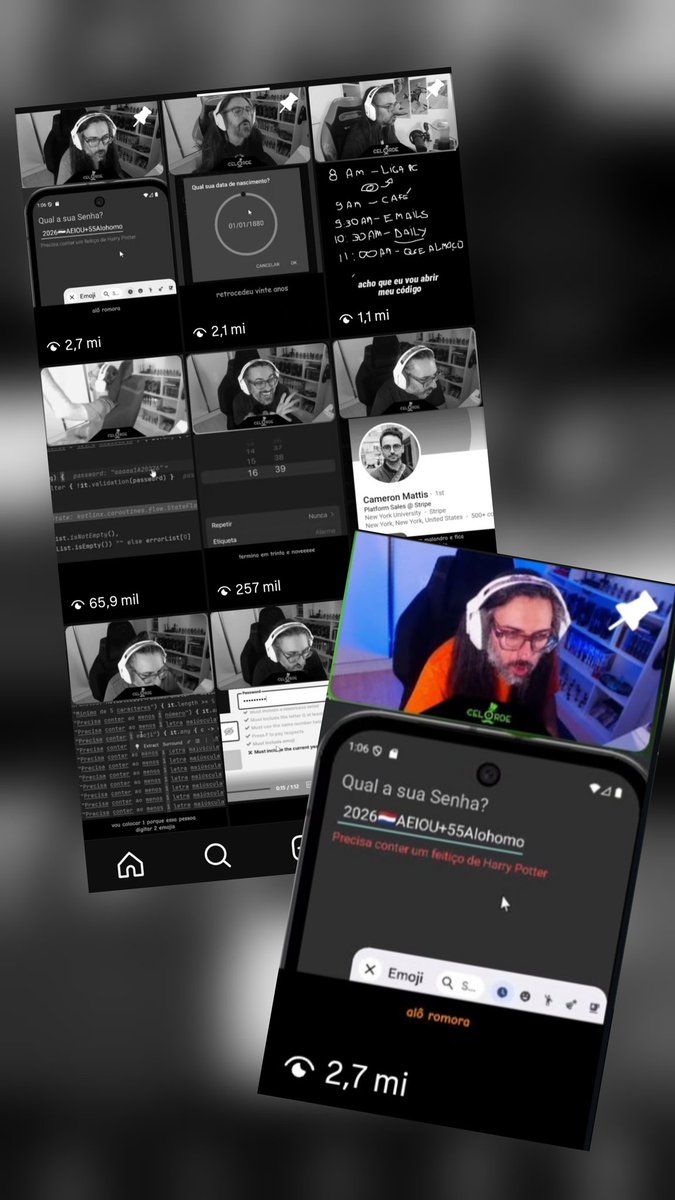 O corte que postei ontem virou o conteúdo com mais visualizações que já tive. Tô felizão que cês tão curtindo esses rolê