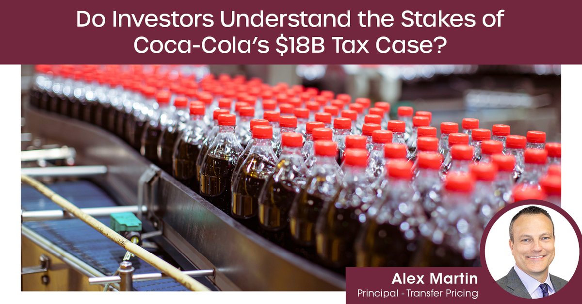 Our Transfer Pricing Principal, Alex Martin, was recently featured in Bloomberg Tax to analyze Coca-Cola’s $18B tax fight, and he raises the question about whether investors understand the stakes of this ongoing case.

Read his full analysis here >> hubs.ly/Q03LFmqn0