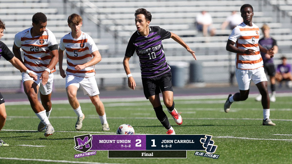 Men's Soccer: Raiders Wrap Up Non-Conference Play with Win Over John Carroll athletics.mountunion.edu/news/2025/10/1… #GoMountGo