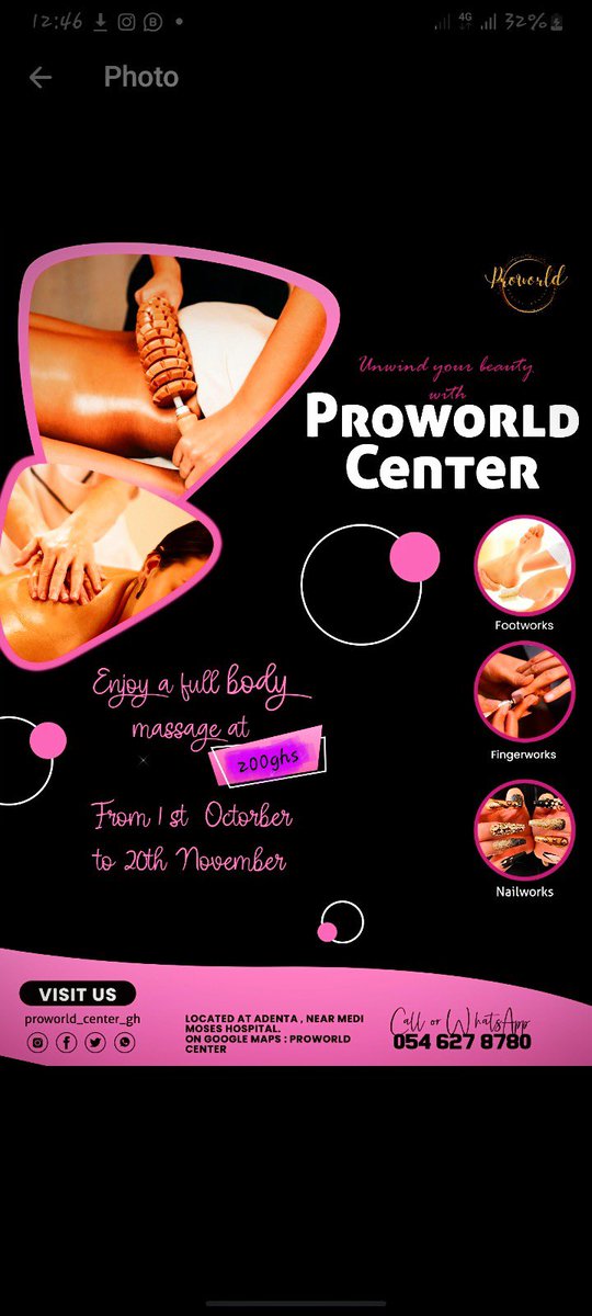 PhronesisAnsong's tweet photo. @DAMIADENUGA For all your sensual deep sleep massage. Send a WhatsApp or call 0546278780 https://t.co/Zmi2QS52hV