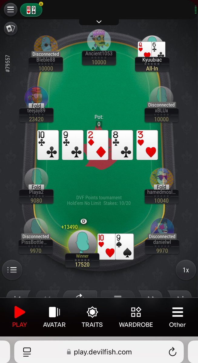 Chi_c_hoc's tweet photo. Gg😎 #goodhand #poker #DevilfishPoker @DevilfishPoker_ https://t.co/ArwrB3NKnC