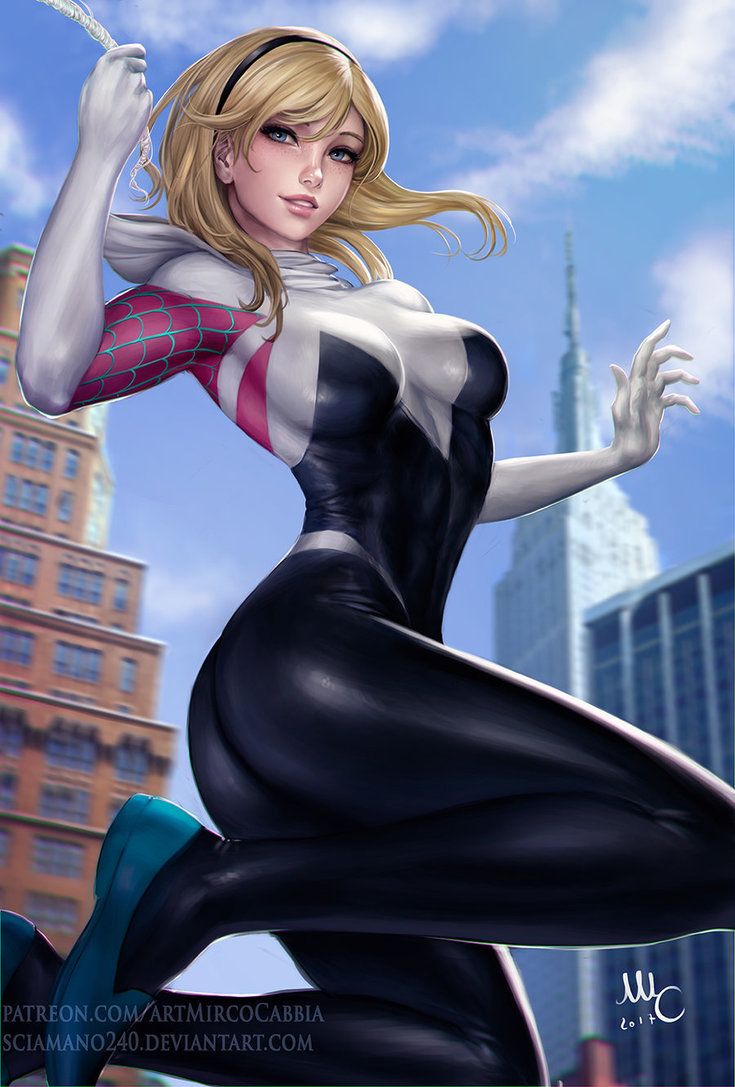 "Another wonderful Gwensday well if you don't count the whole giant robotic spider that attacked the city earlier... That was not exactly a fun experience.." 

#HappyGwensday
